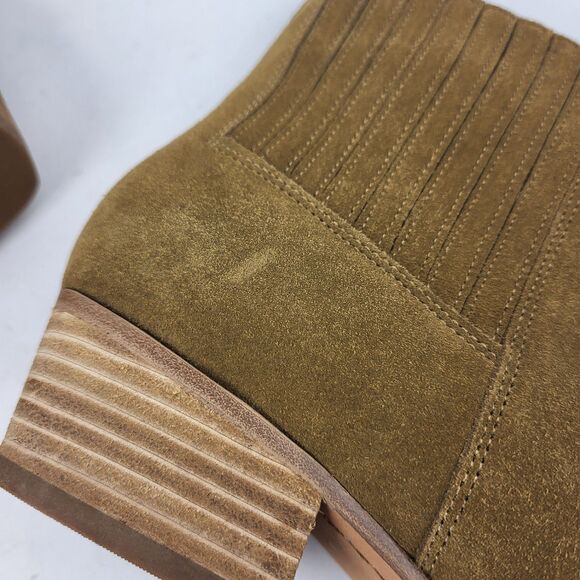 Marc Fisher LTD Yarita Toe Ankle Bootie Chelsea Brown Suede Pull On Pointed 8M - Picture 13 of 16